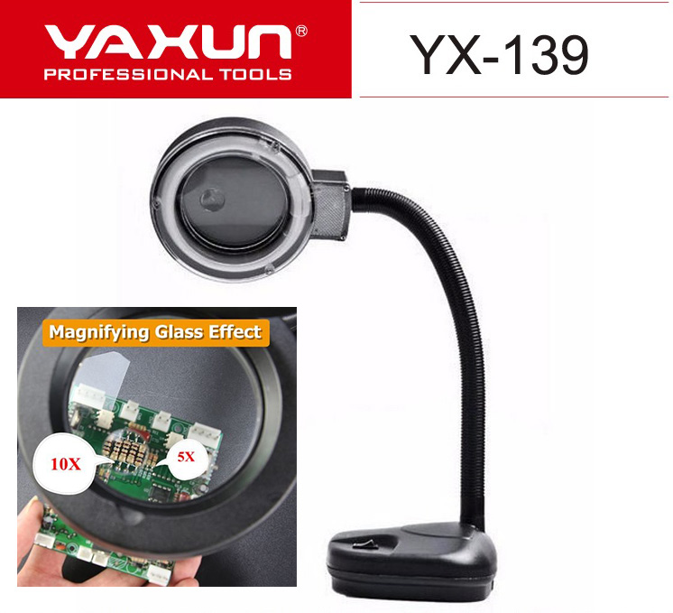 Electronics Yaxun YX-139 5X Magnifier Lamp with LED Light